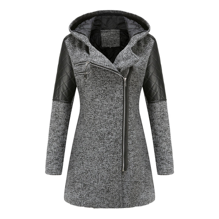 Damen modische Übergangsjacke mit Kapuze und gesteppten Einsätzen Drune