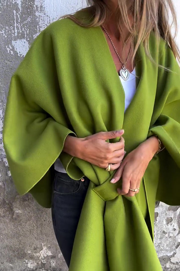 Drune | Cozy, loose V-neck stole cape jacket