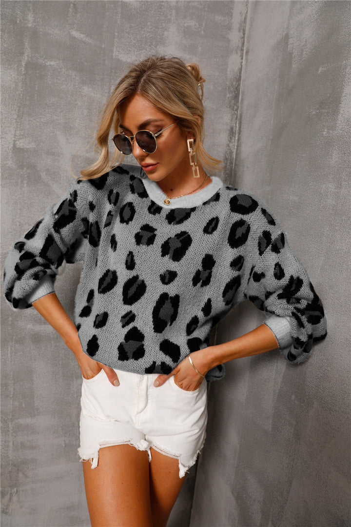 Drune Große Größe Leopard Pullover