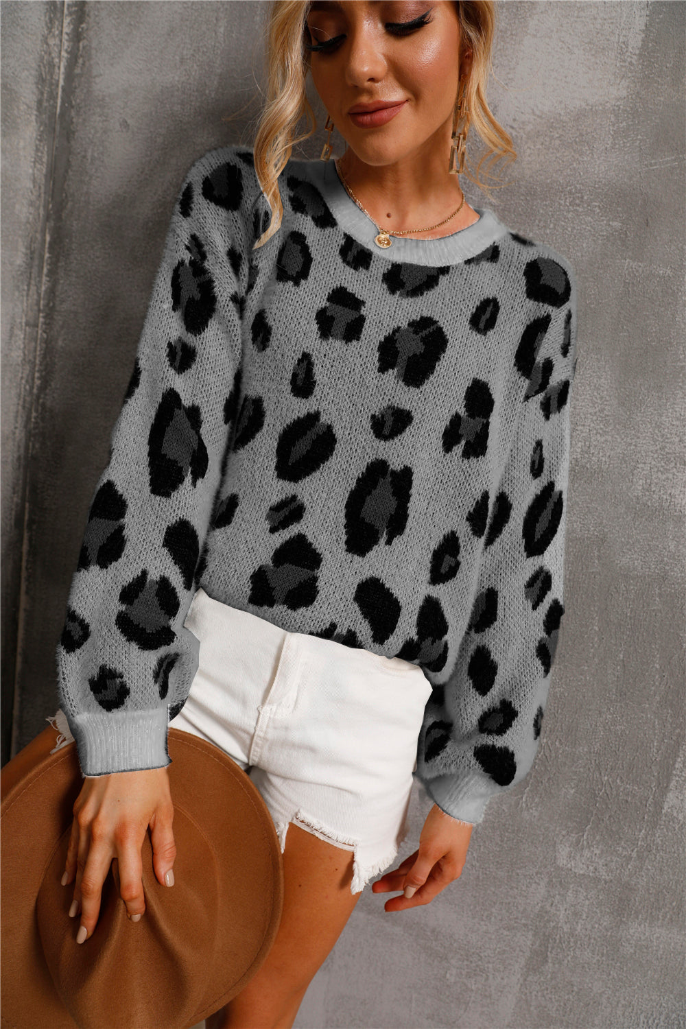 Drune Große Größe Leopard Pullover
