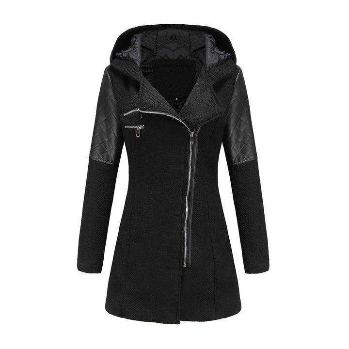 Damen modische Übergangsjacke mit Kapuze und gesteppten Einsätzen Drune