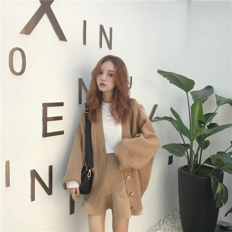 Damen Oversized Strickcardigan Drune