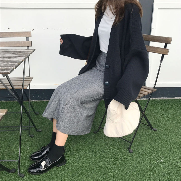 Damen Oversized Strickcardigan Drune