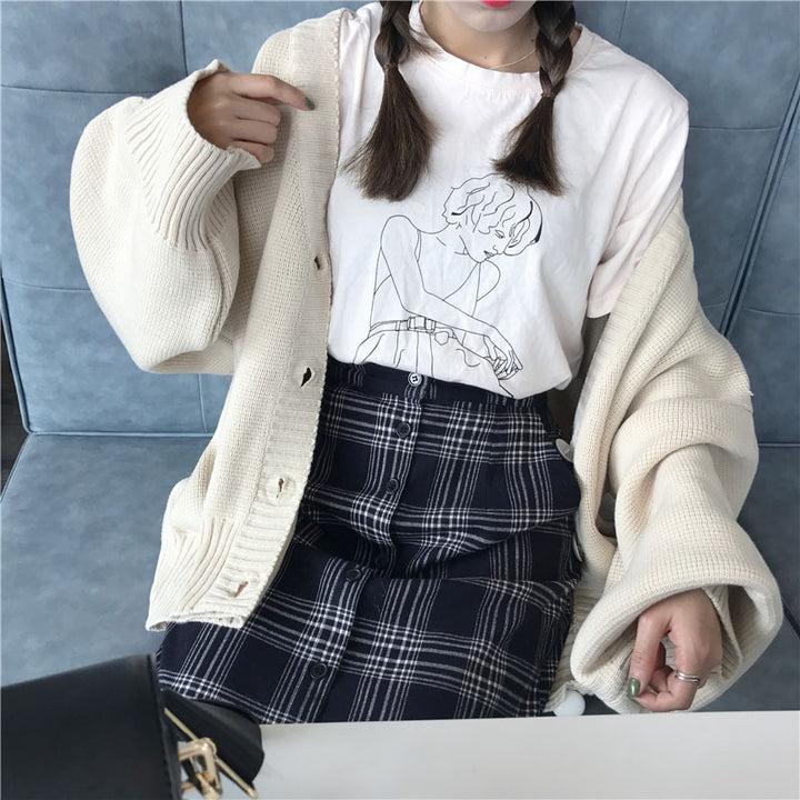 Damen Oversized Strickcardigan Drune