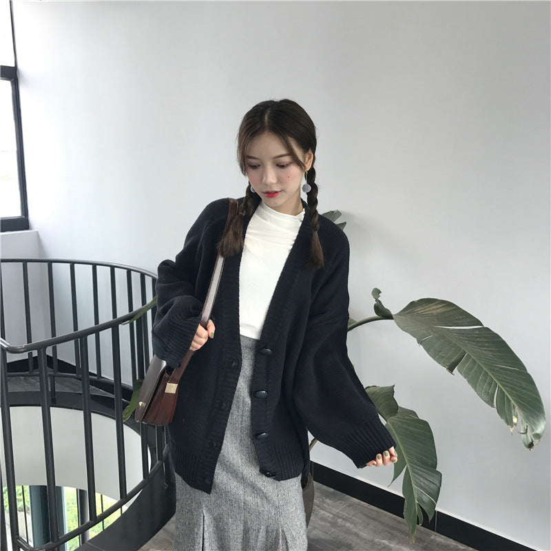 Damen Oversized Strickcardigan Drune
