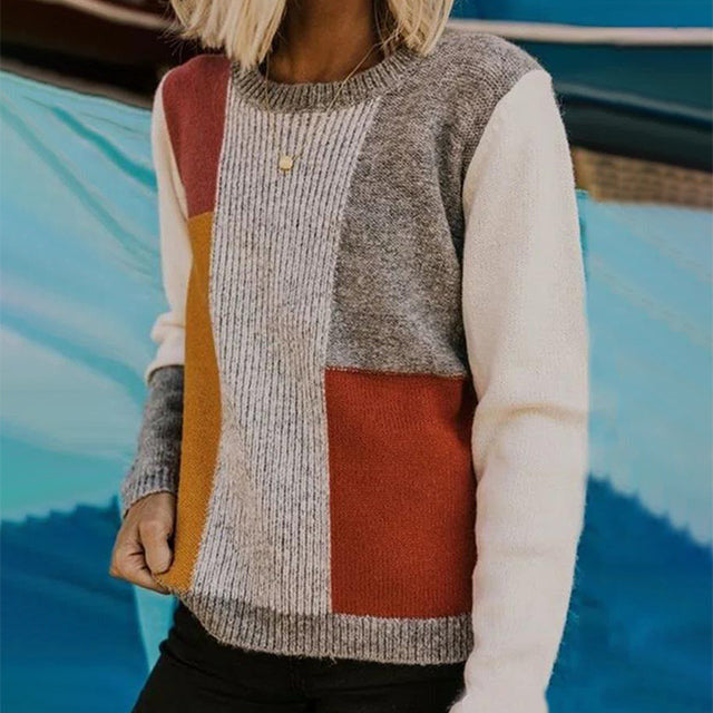 Drune | Patchwork Strickpullover mit Verschiedenen Mustern