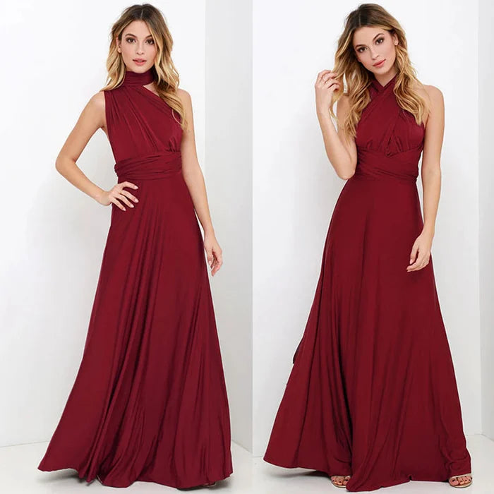 Drune | Elastisches Wickelkleid mit Trägern
