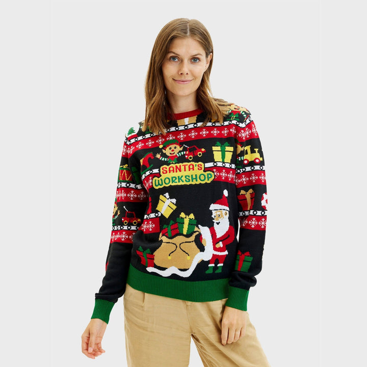 Drune | Santa's Workshop Weihnachts-Pullover - Damen