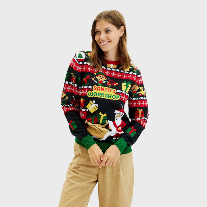 Drune | Santa's Workshop Weihnachts-Pullover - Damen