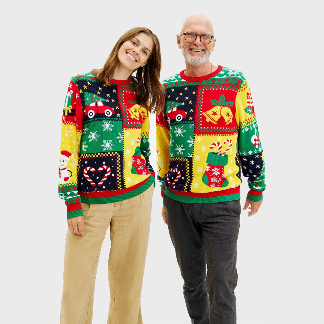 Drune | Der Patchwork Weihnachts-Pullover - Herren