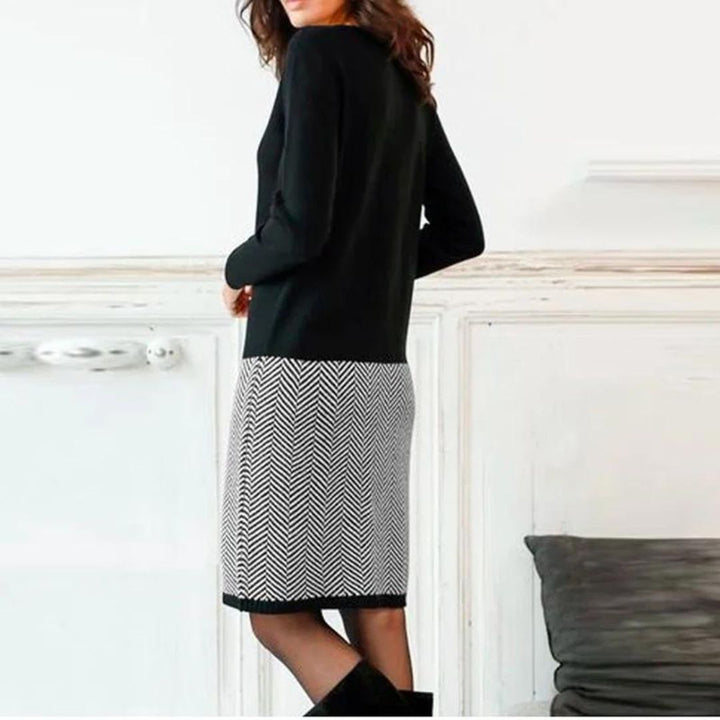 Drune | Schickes Kleid mit Hahnentritt-Saum
