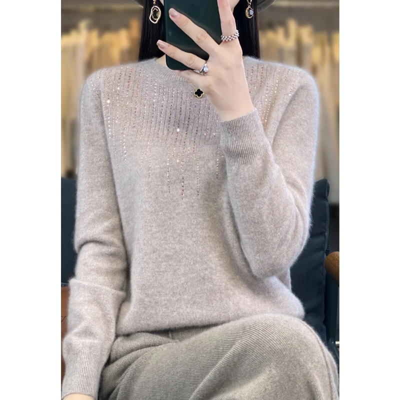 Drune | Sweatshirt - Weicher Strickpullover mit funkelnden Details