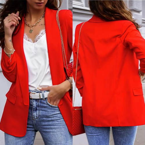 Drune | Stilvolle Damen Blazer mit Einzelknopfverschluss Ideal für Die Arbeit