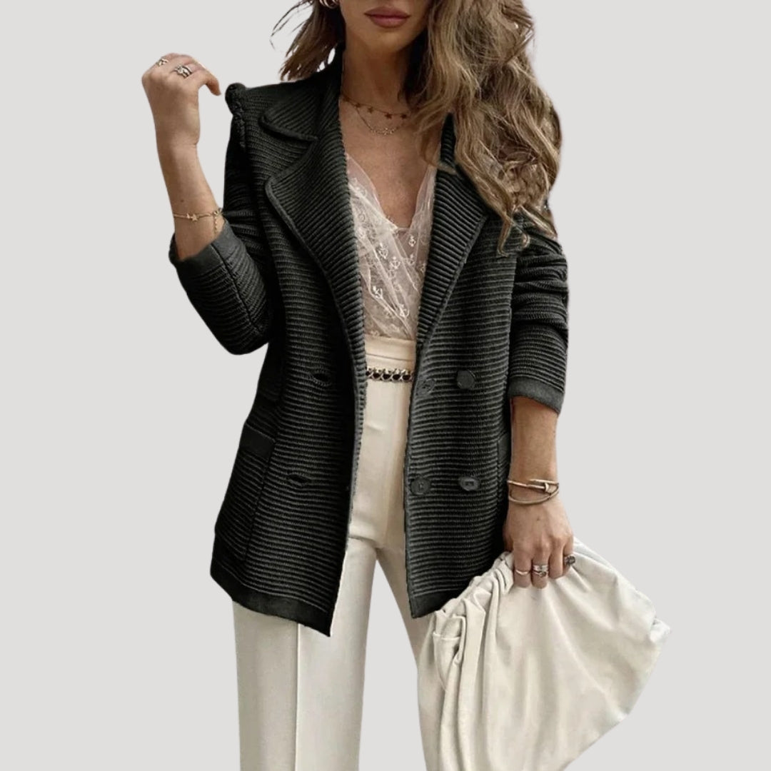 Drune | Gerippte doppelte Blazerjacke