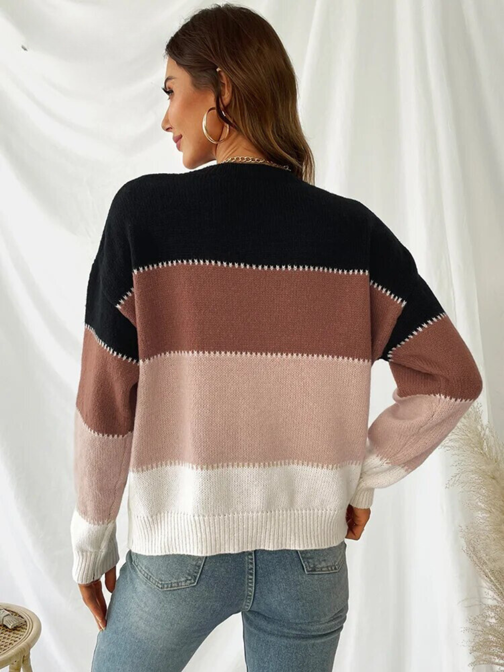Drune | Gestreifter Strickpullover
