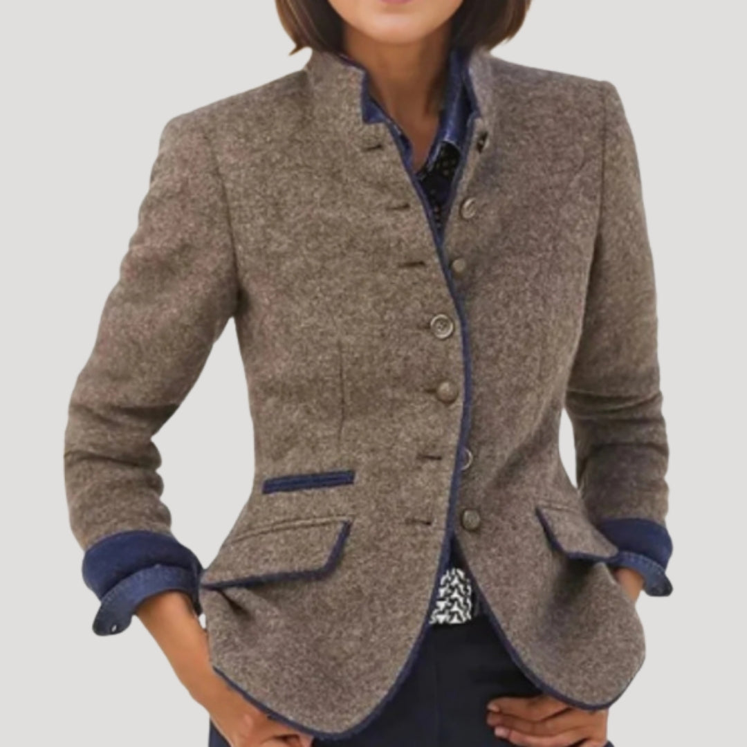 Drune | Damen Tweedjacke taillierte Landblazerjacke
