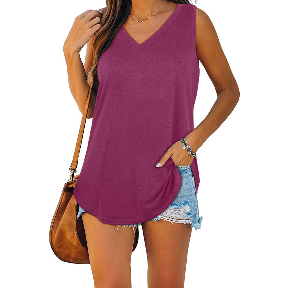 Drune | Jersey Tank-Top mit V-Ausschnitt