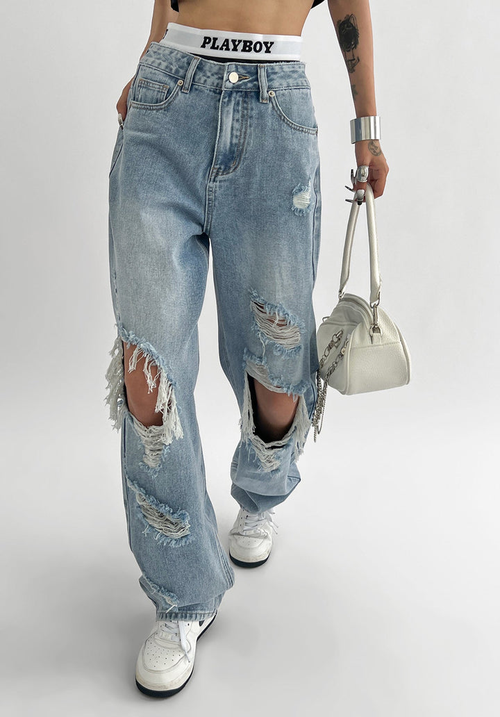 Drune Damenjeans mit zerrissenen
