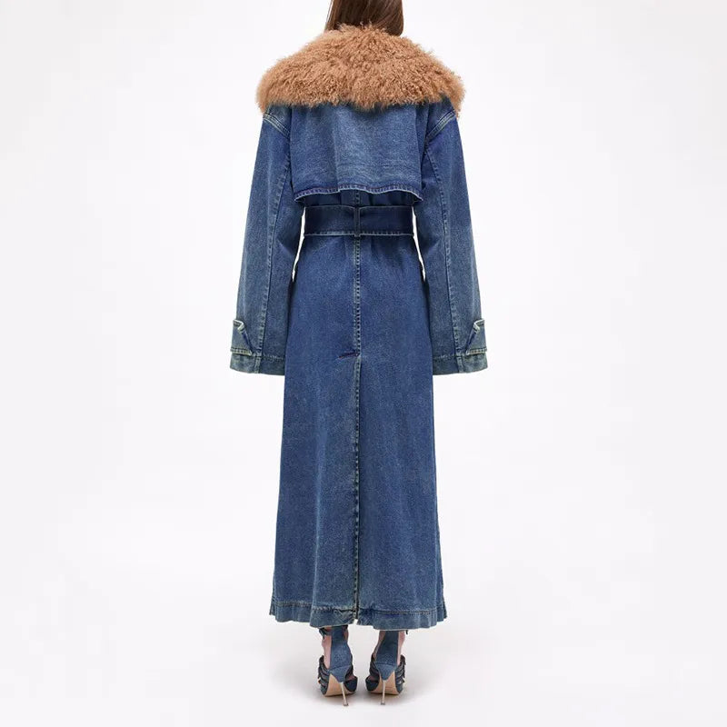 Drune | Trendy Jeans-Trenchcoat für Damen