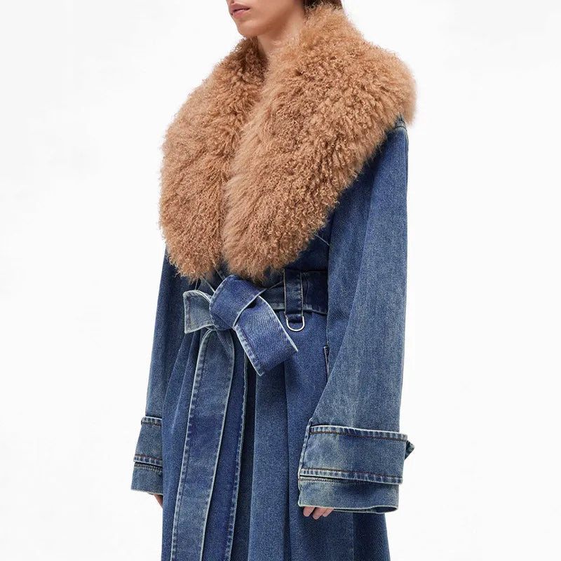 Drune | Trendy Jeans-Trenchcoat für Damen
