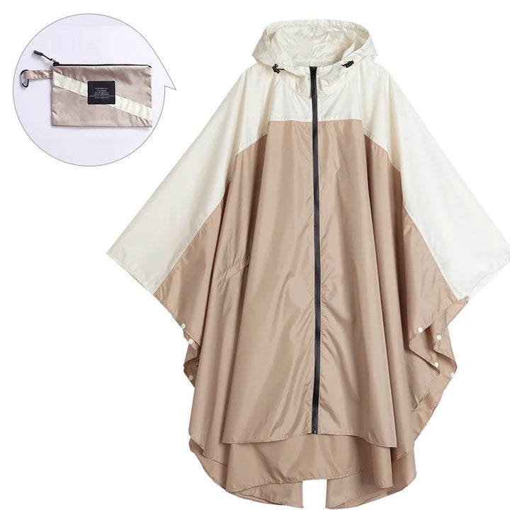 Drune | Tragbarer Unisex wasserdichter Poncho mit Kapuze