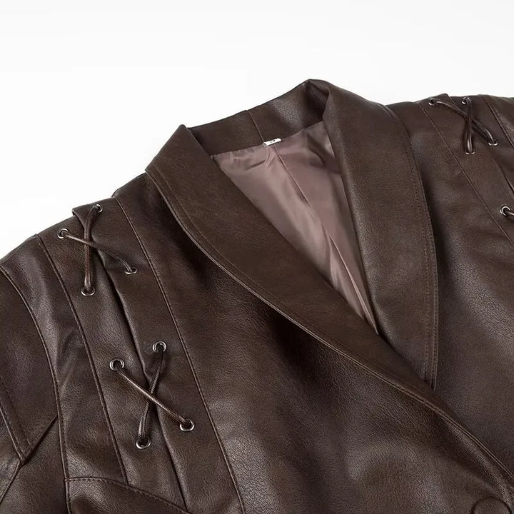 Drune | Damenjacke Vintage V-Ausschnitt