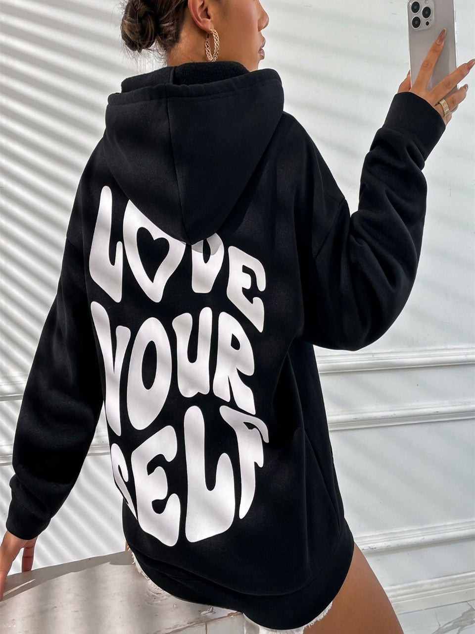 Drune | Gedruckter Baumwoll-Hoodie