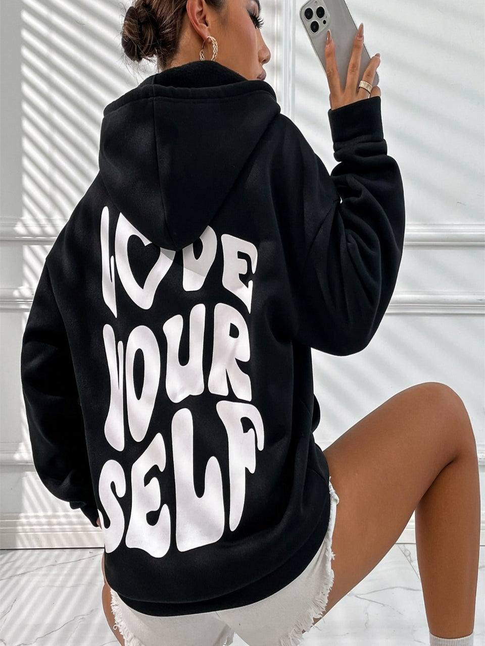 Drune | Gedruckter Baumwoll-Hoodie