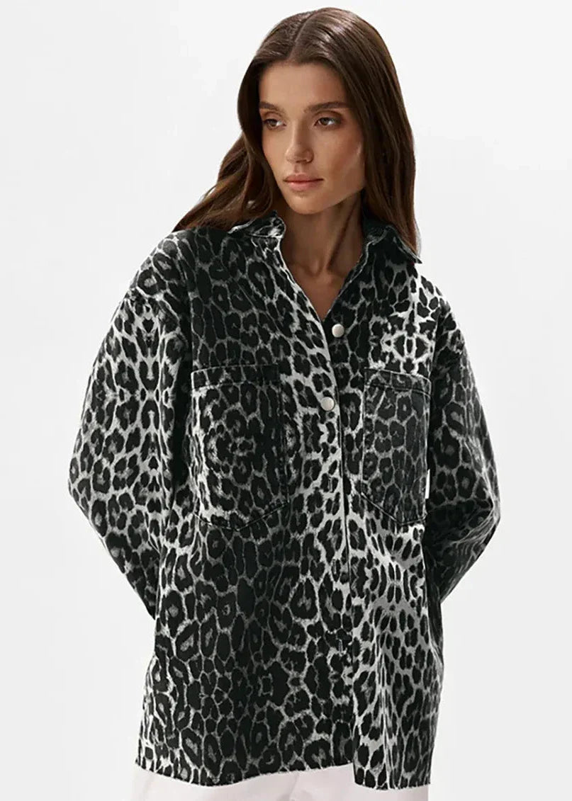 Drune | Print Baumwoll Oversized Jacke