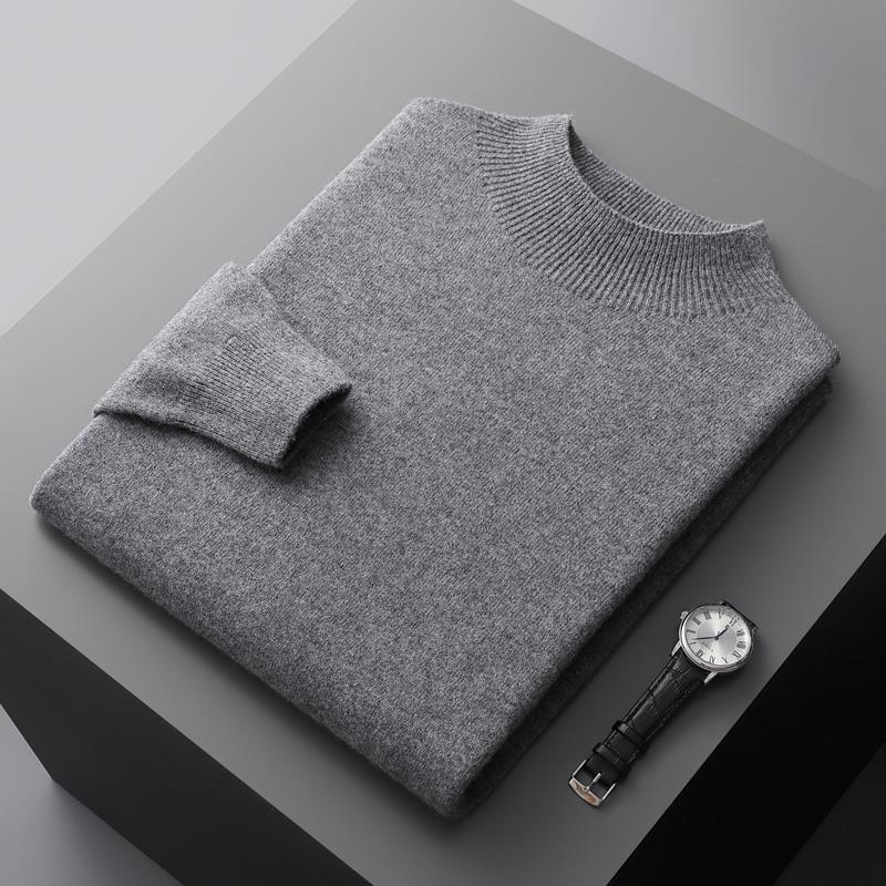 Drune | Luxuriöser Herrenpullover mit halbem Kragen