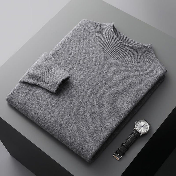 Drune | Luxuriöser Herrenpullover mit halbem Kragen