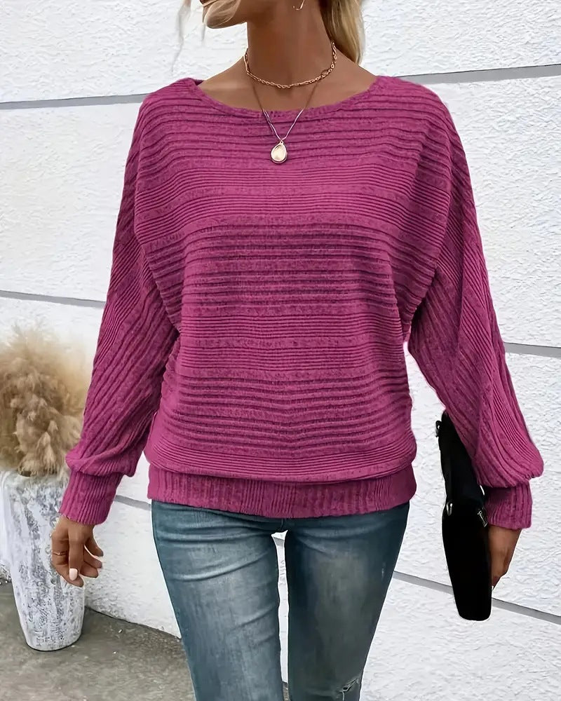 Drune | Langarmshirt mit Rundhals und Streifen
