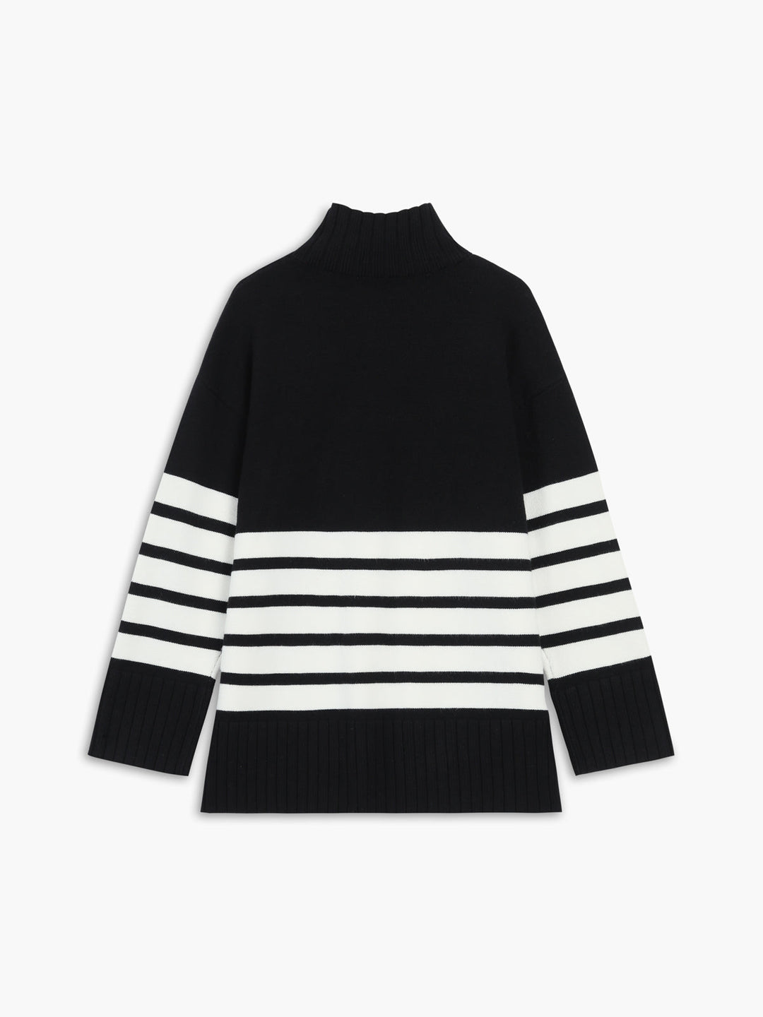 Drune | Miss Paris mock neck striped sweater