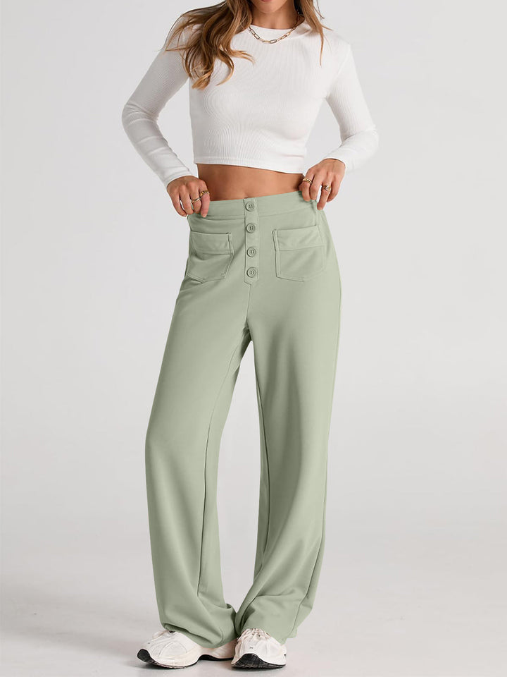 Drune | Taille Weite Hose Mit Taschen Elegant Und Komfortabel