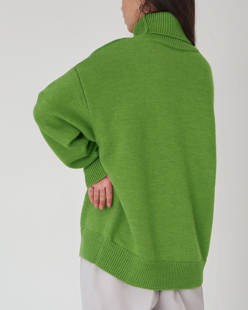 Drune | Eleganter Oversized Damen Rollkragenpullover Aus Baumwolle