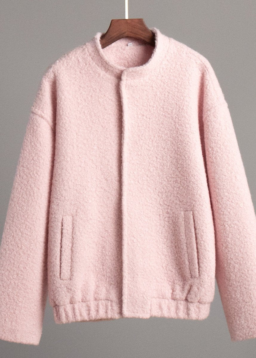 Drune | Rosa Drop Shoulder Stehkragenjacke