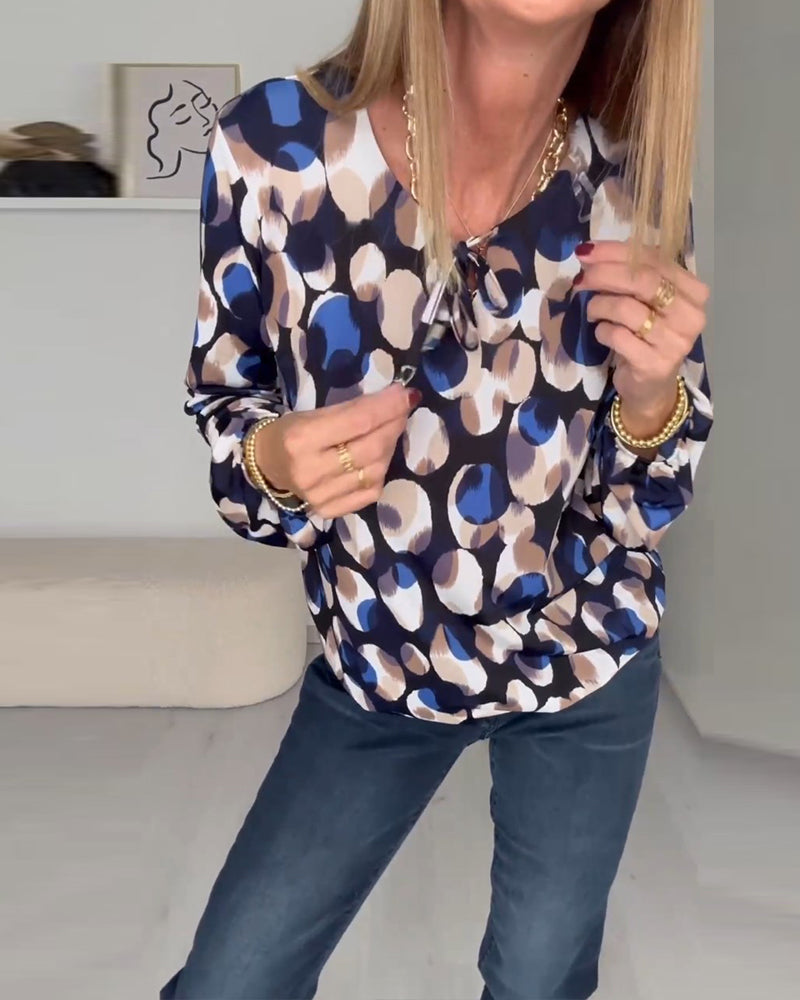 Drune | Bedruckte Elegante Bluse mit Trägern