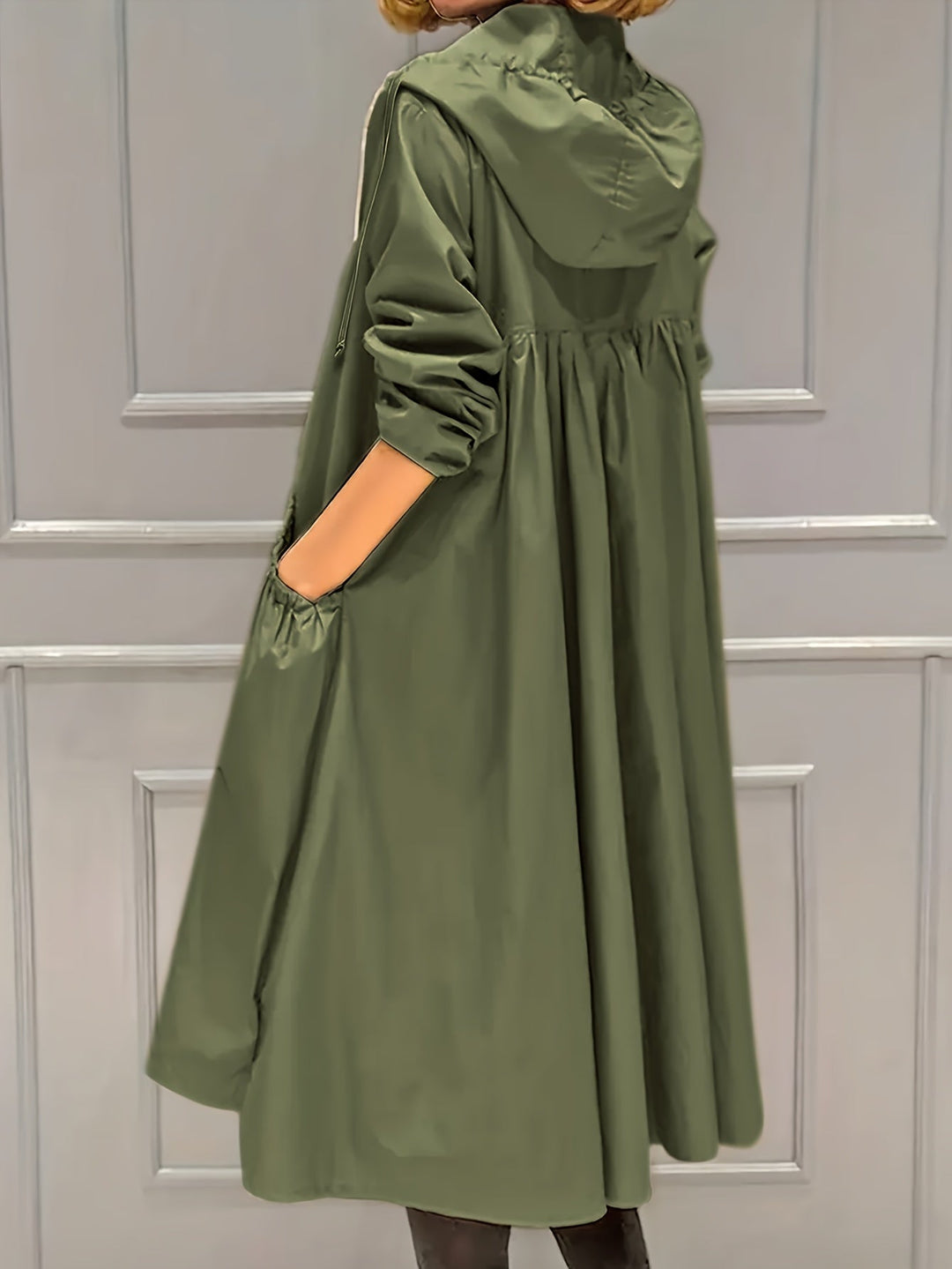 Drune | Vintage-Trenchcoat mit gegürteten langen Ärmeln für Damen - Perfekt für jeden Anlass