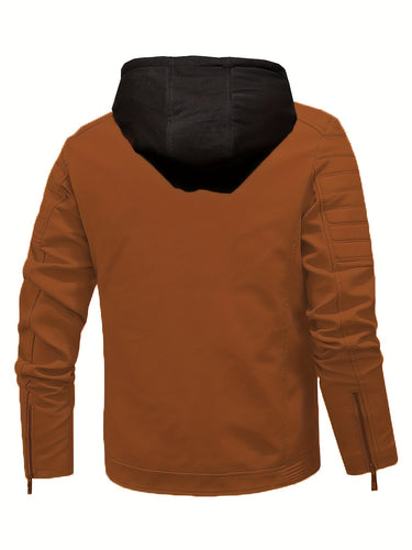 Drune | Modische Winddichte Lederjacke