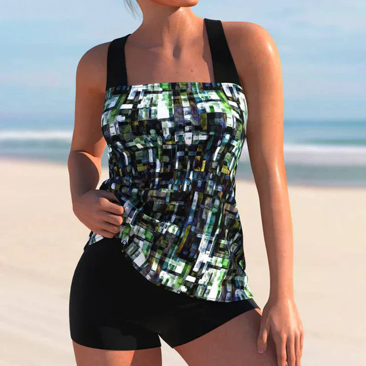 Drune | Geo Chic Tankini Set