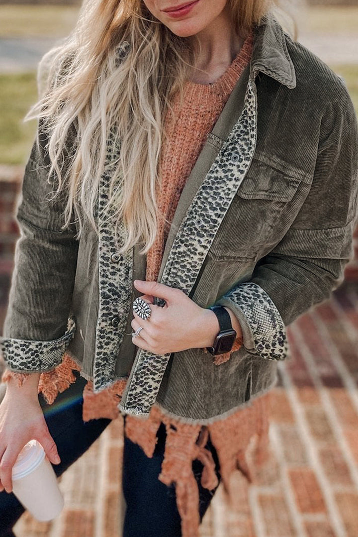 Drune | Samtjacke mit Tierdruck Details Stilvoll und Einzigartig Ideal Für Den Alltag