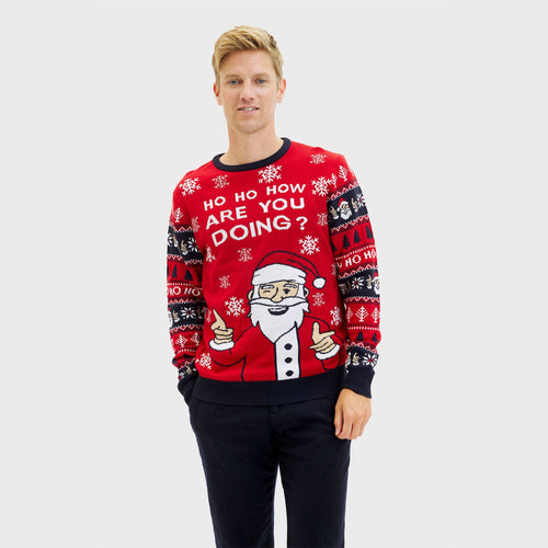 Drune | Ho ho wie geht's dir Weihnachts-Pullover - Herren