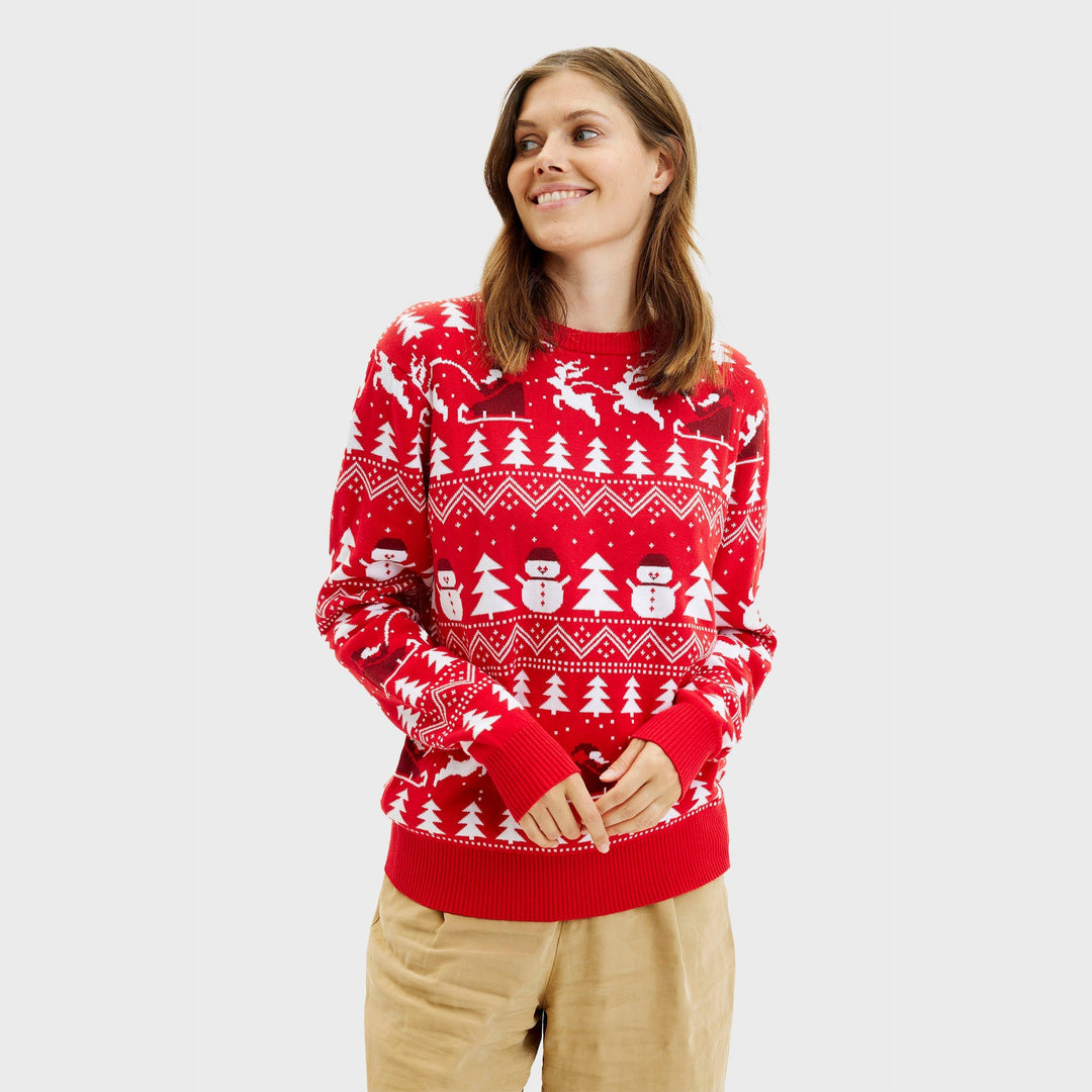 Drune | Der stylische Weihnachts-Pullover rot - Damen