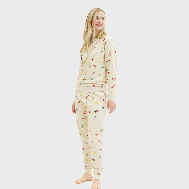 Drune | Weihnachts-Sweatset Beige - Damen