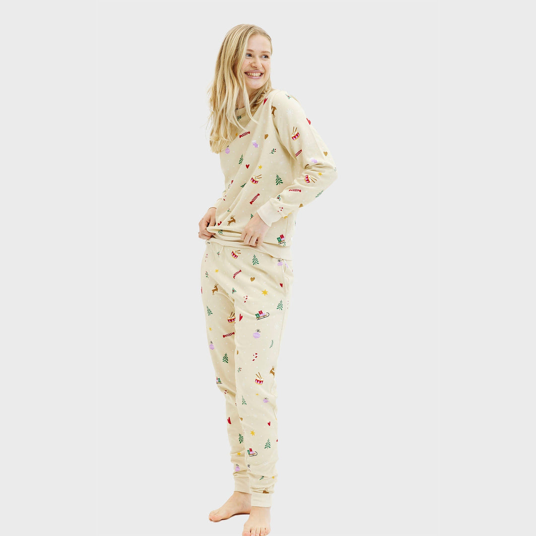 Drune | Weihnachts-Sweatset Beige - Damen