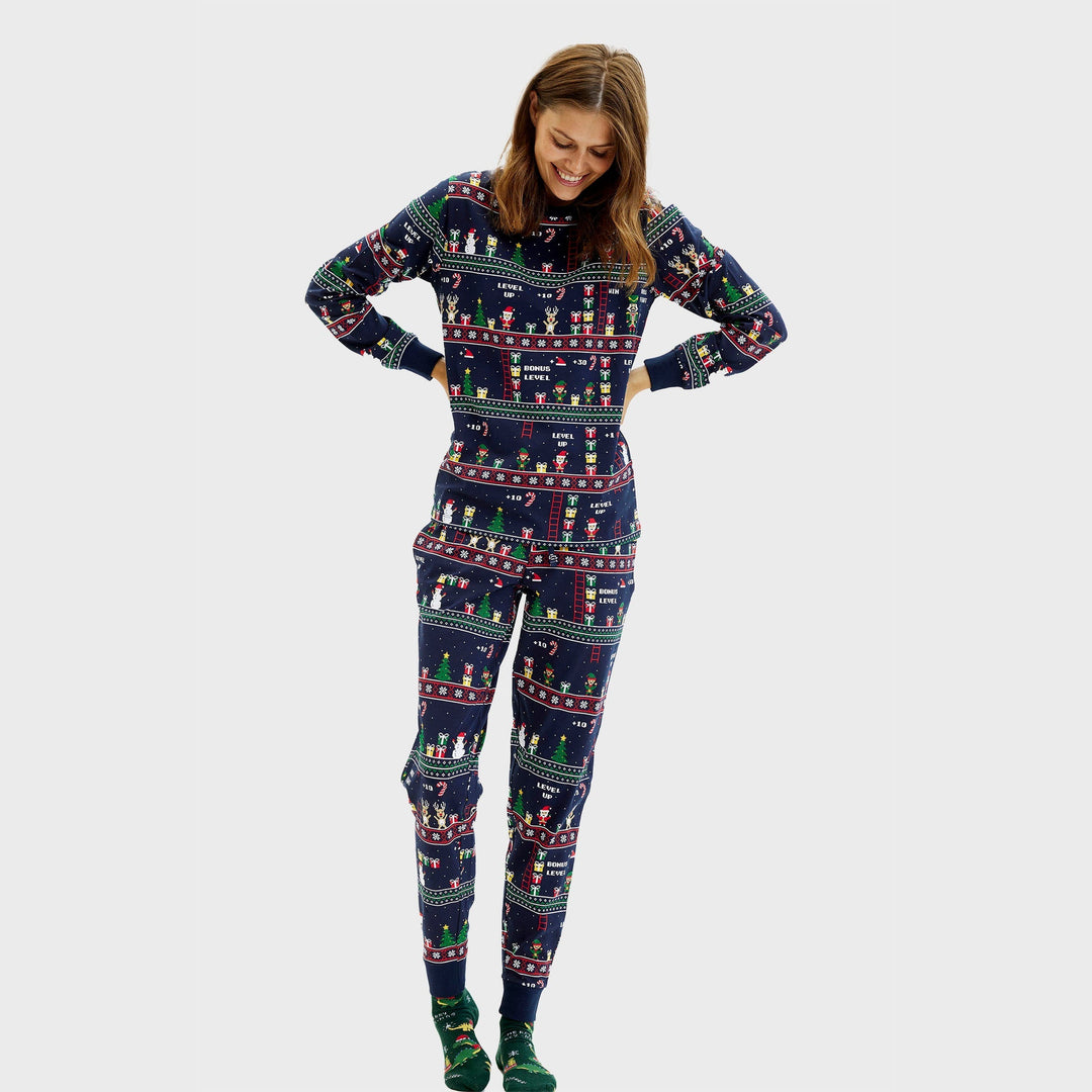 Drune | Vintage Gamer Weihnachts-Pyjama - Damen