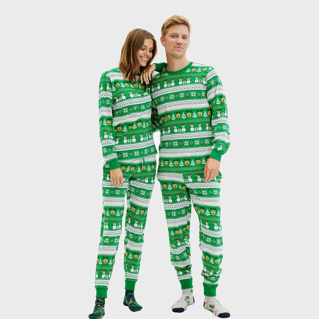 Drune | Ultimative Weihnachts-Pyjama grün - Herren