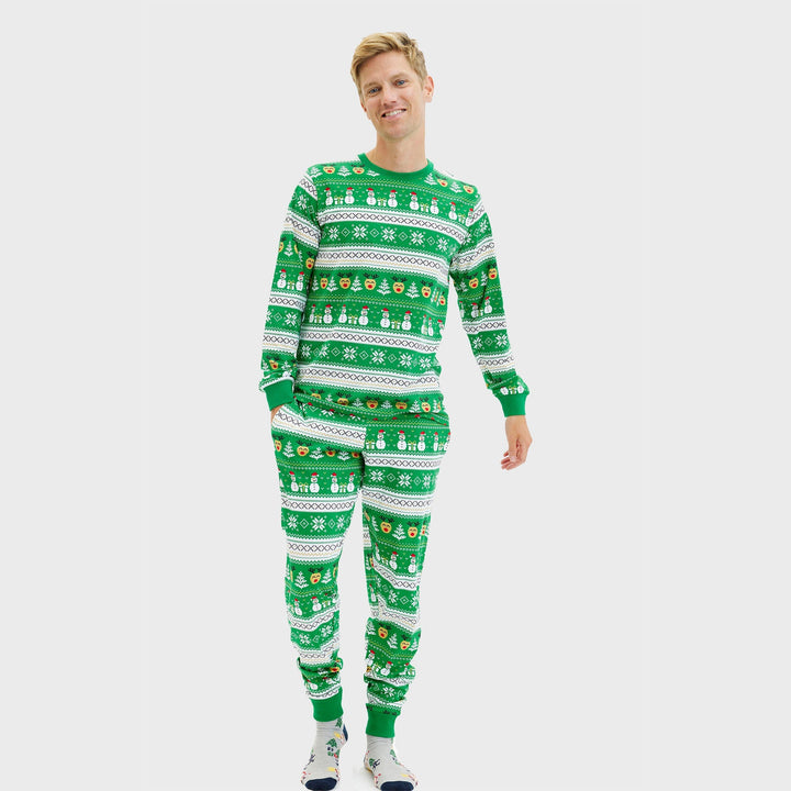 Drune | Ultimative Weihnachts-Pyjama grün - Herren