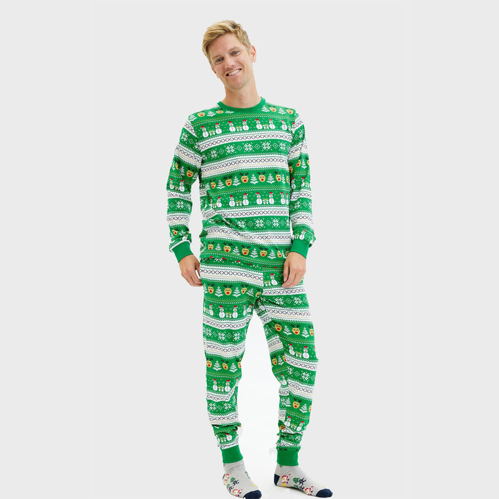 Drune | Ultimative Weihnachts-Pyjama grün - Herren