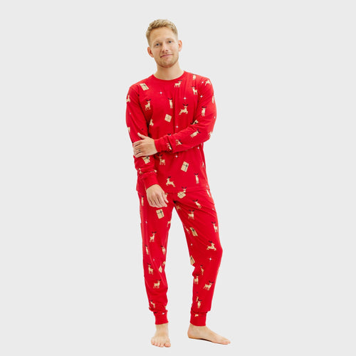 Drune | Elegante rote Weihnachtspyjama - Herren